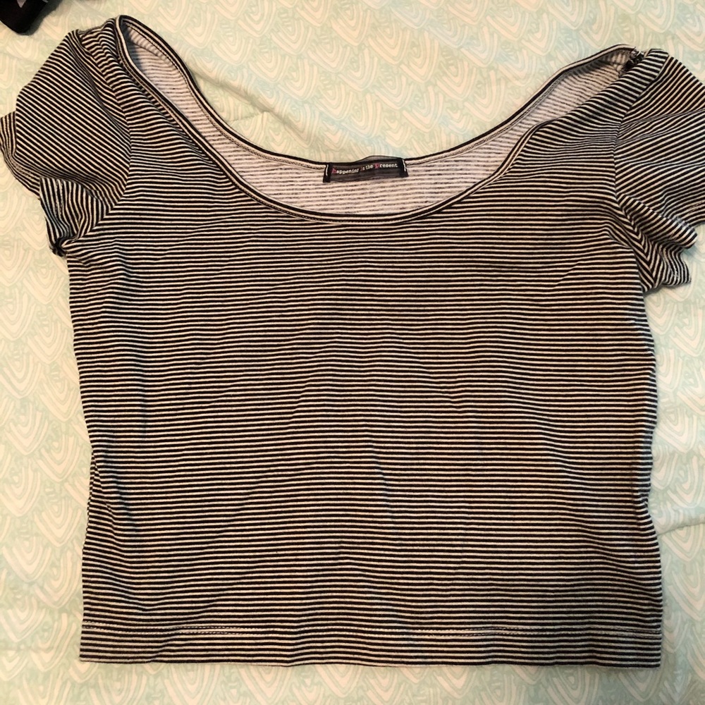 Striped Crop Top Tee